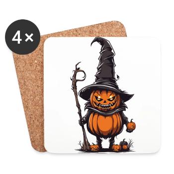 Funny Halloween Pumpkin Witches Monster - Coasters (set of 4) - white - Front