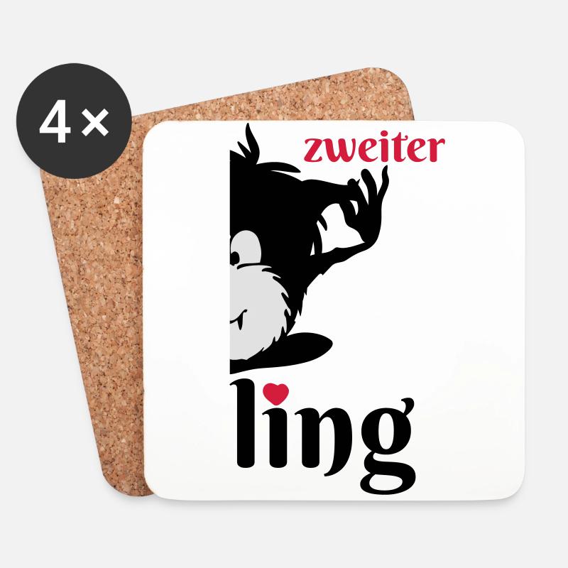 Monster Smuffel zweiter Zwilling geteilt - Untersetzer (4er-Set) - Weiß