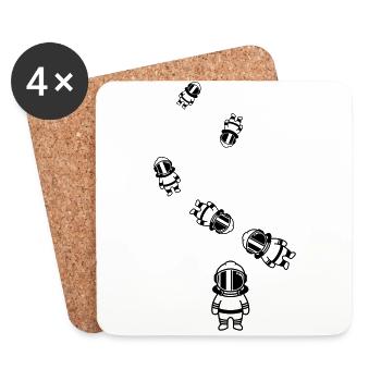 Astronaut icon icon - Coasters (set of 4) - white - Front
