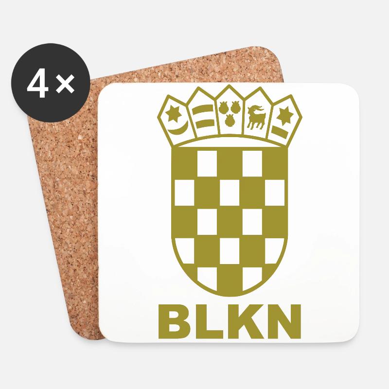 Balkan - Untersetzer (4er-Set) - Weiß