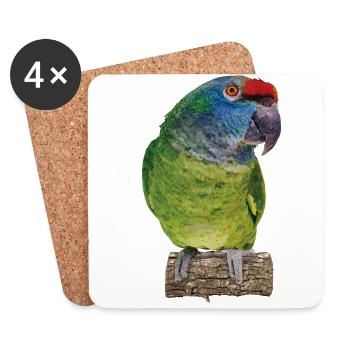 The red-backed amazon - Coasters (set of 4) - white - Front