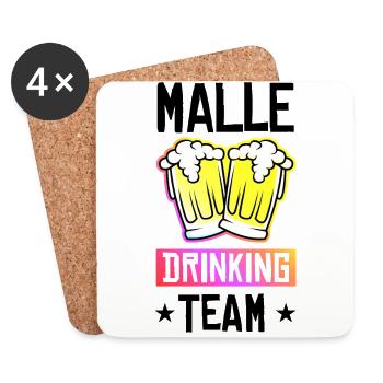 Malle Drinking Team - Coasters (set of 4) - white - Front