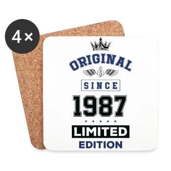 1987 limited edition Geburtstag - Untersetzer (4er-Set) - Weiß - Vorne