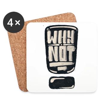 Why Not Exclamation Mark - Coasters (set of 4) - white - Front