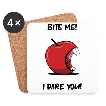 Bad Apple - Mordez-moi, j’ose you_light - Dessous de verre (lot de 4) - blanc - Devant