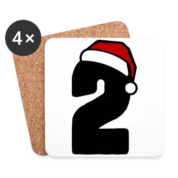 2 Number Christmas - Coasters (set of 4) - white - Front