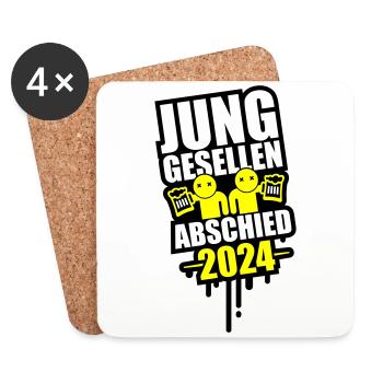 Bachelor Party 2024 Bachelor Party - Coasters (set of 4) - white - Front