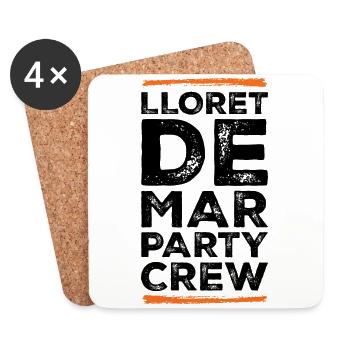 Lloret De Mar Party Crew - Untersetzer (4er-Set) - Weiß - Vorne