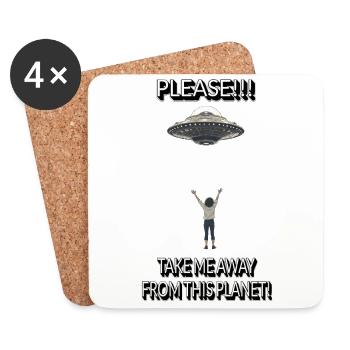 Take me away - Coasters (set of 4) - white - Front