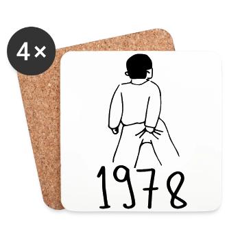 1978 Anniversaire 1978 - Dessous de verre (lot de 4) - blanc - Devant