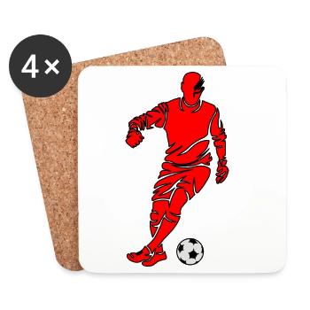 Soccer - Untersetzer (4er-Set) - Weiß - Vorne