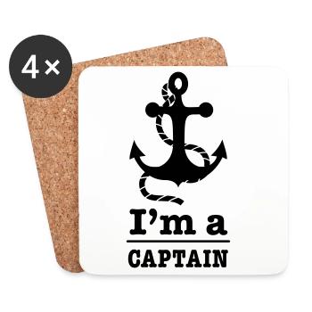 captain - Coasters (set of 4) - white - Front