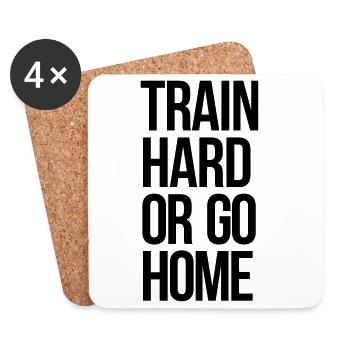 train hard - Coasters (set of 4) - white - Front