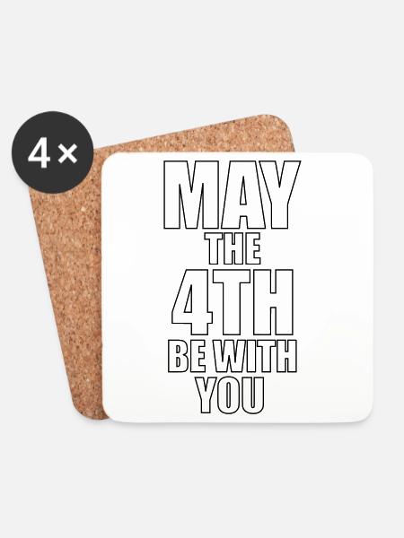 May the 4th be with you - Untersetzer (4er-Set) - Weiß