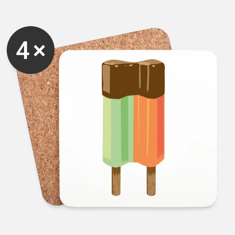 Popsicles - Coasters (set of 4) - white