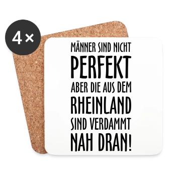 Männer aus dem Rheinland Spruch - Untersetzer (4er-Set) - Weiß - Vorne