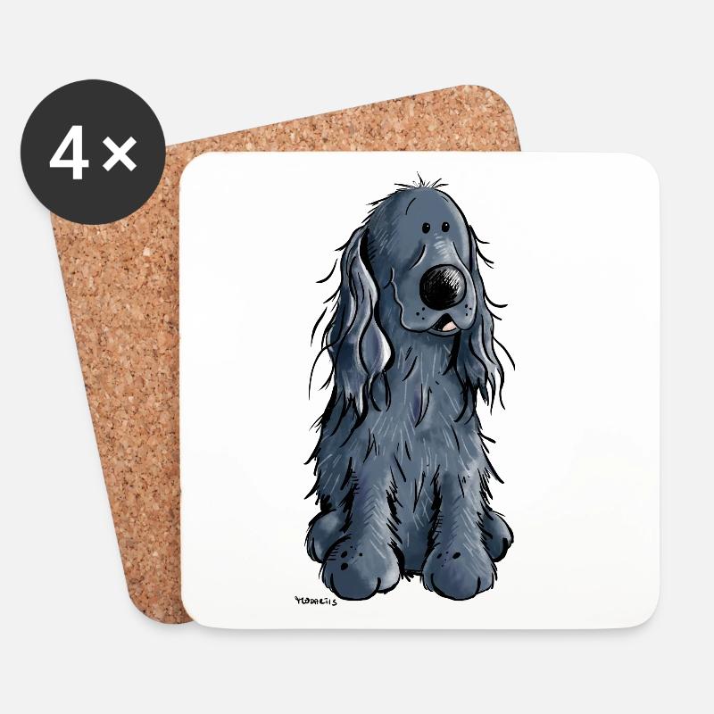 Süßer Cocker Spaniel - Untersetzer (4er-Set) - Weiß