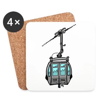0851 loose gondola - Coasters (set of 4) - white - Front
