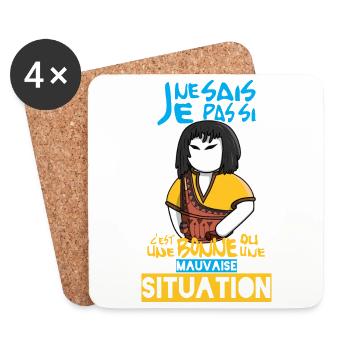 Scribe : Mission Cléopâtre - Dessous de verre (lot de 4) - blanc - Devant