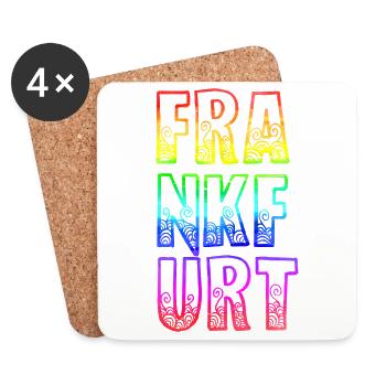 frankfurt rs arc-en-ciel - Dessous de verre (lot de 4) - blanc - Devant