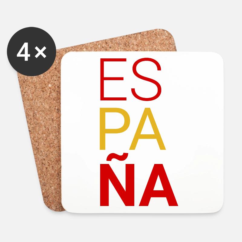 Spanien - Untersetzer (4er-Set) - Weiß