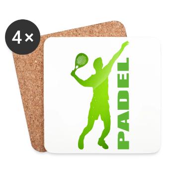 Padel - Coasters (set of 4) - white - Front