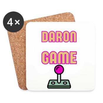 Je suis un Daron Dans dans le Game - Humour Papa - Dessous de verre (lot de 4) - blanc - Devant