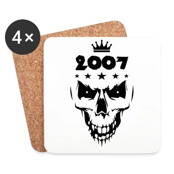 2007 Totenkopf - Untersetzer (4er-Set) - Weiß - Vorne