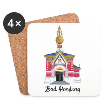 Bad Homburg, Taunus, Allemagne - Dessous de verre (lot de 4) - blanc - Devant