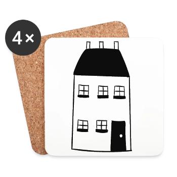 House - Coasters (set of 4) - white - Front