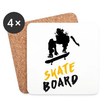 SKATEBOARDING 2024 - Coasters (set of 4) - white - Front