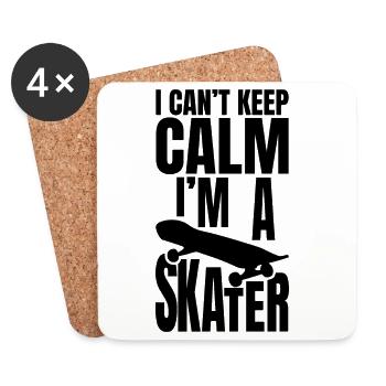 Funny Skateboarder Saying - Coasters (set of 4) - white - Front