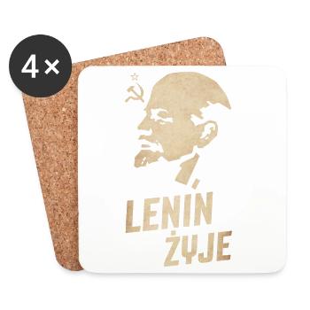 Lenin lebt - Untersetzer (4er-Set) - Weiß - Vorne
