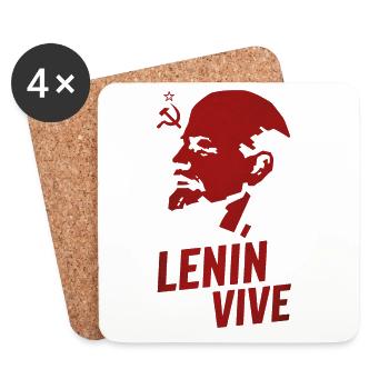 Lenin lebt - Untersetzer (4er-Set) - Weiß - Vorne