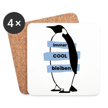 immerCOOLbleiben - Untersetzer (4er-Set) - Weiß - Vorne