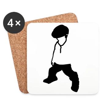 Musique enfant - Dessous de verre (lot de 4) - blanc - Devant