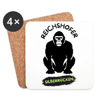 Reichshofer Silberrücken schwarz - Untersetzer (4er-Set) - Weiß - Vorne