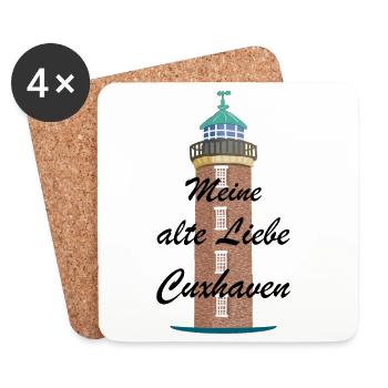 Cuxhaven, phare de Hambourg à l’Alte Liebe - Dessous de verre (lot de 4) - blanc - Devant