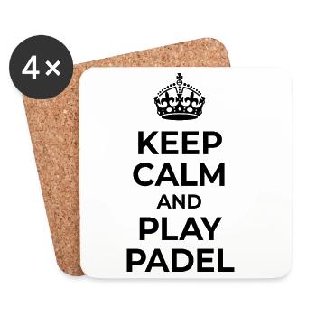 Keep Calm and Play Padel - Coasters (set of 4) - white - Front