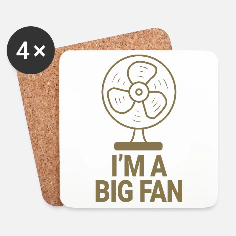 I'm a big fan - Untersetzer (4er-Set) - Weiß