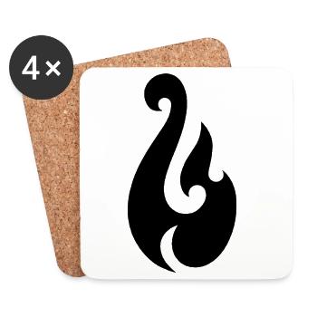 Maui's hook - Coasters (set of 4) - white - Front