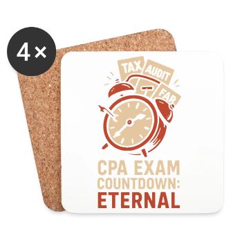Buchhaltungsstudent Cpa Im Training Excel -witze - Untersetzer (4er-Set) - Weiß - Vorne