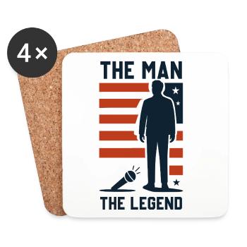 The Man – The Legend - Coasters (set of 4) - white - Front