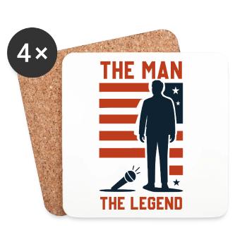 The Man Who Is The Legend - Coasters (set of 4) - white - Front