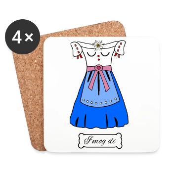 My_dirndl - Untersetzer (4er-Set) - Weiß - Vorne