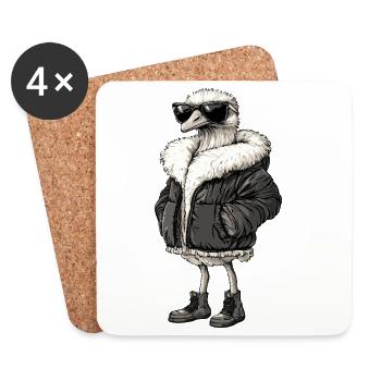 Strauß Cool Winter - Untersetzer (4er-Set) - Weiß - Vorne