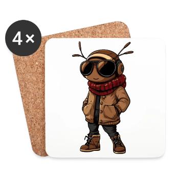 Ant Cool Winter - Coasters (set of 4) - white - Front
