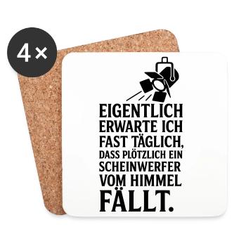 scheinwerfer vom himmel  - Untersetzer (4er-Set) - Weiß - Vorne