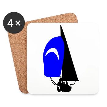 Segelboot - Untersetzer (4er-Set) - Weiß - Vorne