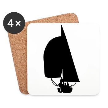 Segelboot - Untersetzer (4er-Set) - Weiß - Vorne